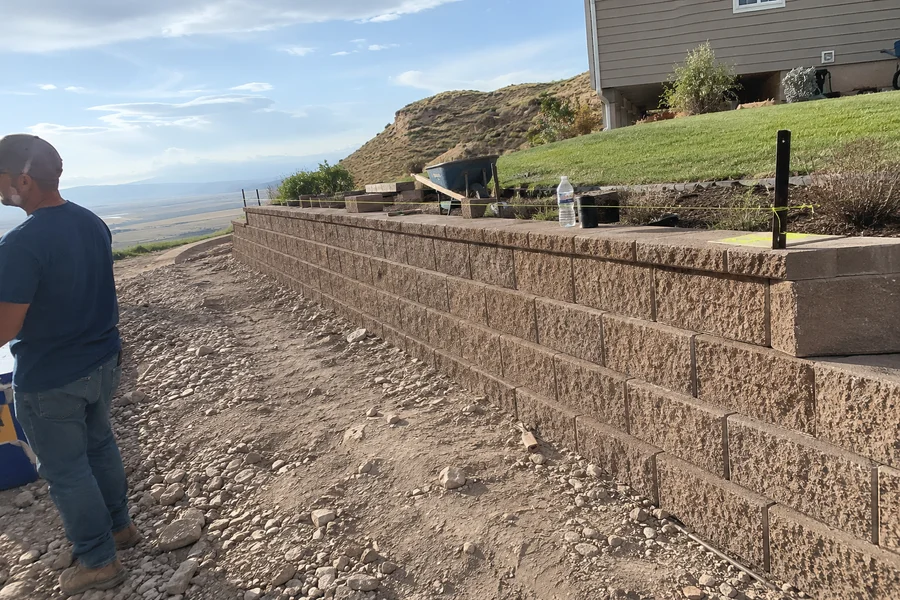 After YLC Landscaping completed the retaining walls work