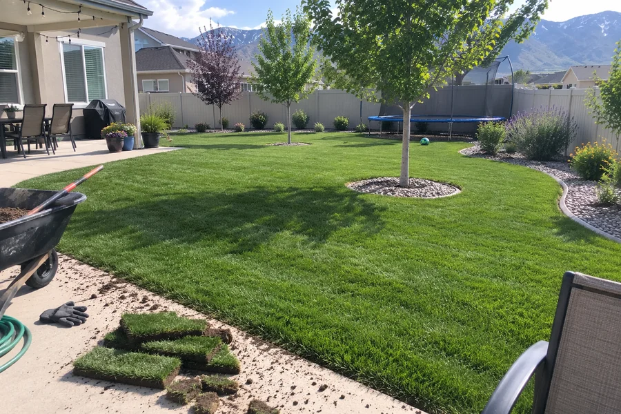 After YLC Landscaping completed the new-build install work