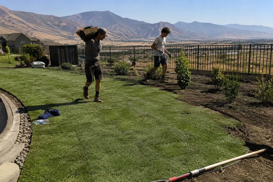 After YLC Landscaping completed the sod work